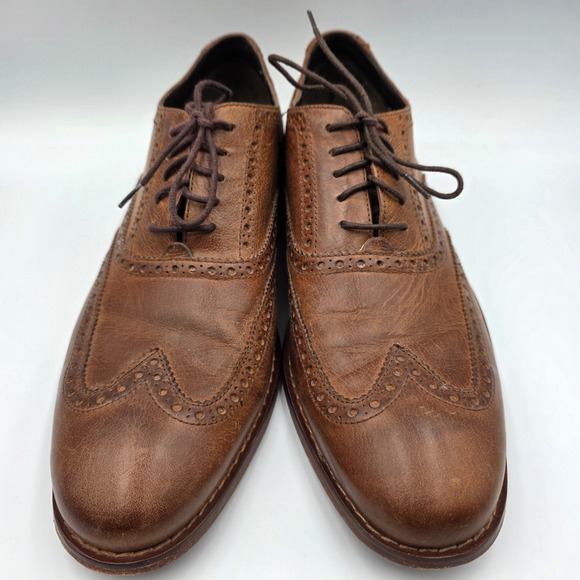 Cole Haan Mens Brown Leather Wingtip Oxford Shoes Nike Air C10027 Size 9.5 M main image 6